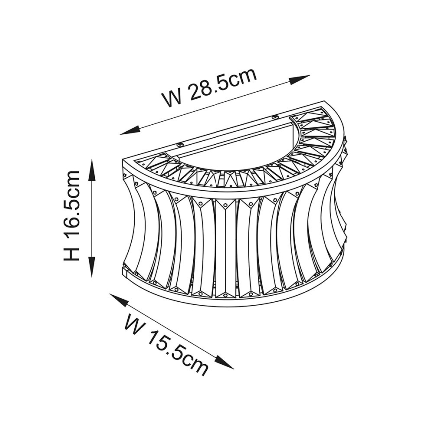 Endon 104529 - Wall light 2xE14/7W/230V polished chrome