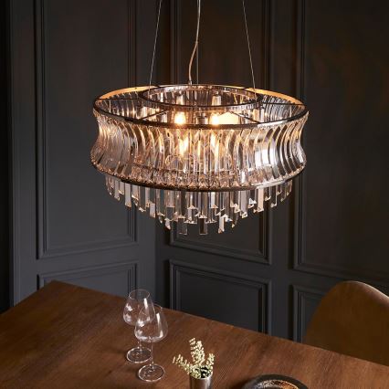 Endon 104530 - Chain-hung chandelier 9xE14/6W/230V polished chrome