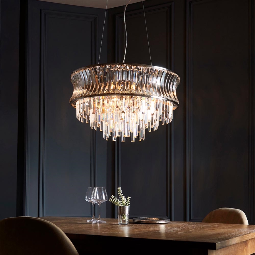 Endon 104530 - Chain-hung chandelier 9xE14/6W/230V polished chrome