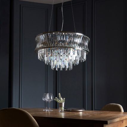Endon 104530 - Chain-hung chandelier 9xE14/6W/230V polished chrome