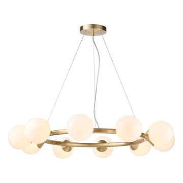 Endon 106008 - OTIS cable-suspended chandelier 10xG9/3W/230V gold