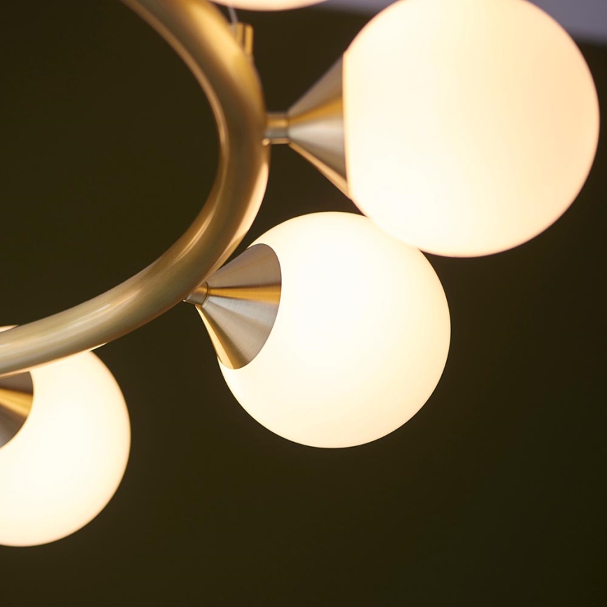 Endon 106008 - OTIS cable-suspended chandelier 10xG9/3W/230V gold
