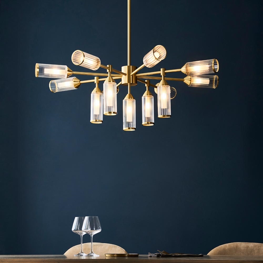 Endon 106256 - Chandelier on a pole TOUR 13xG9/3W/230V brass