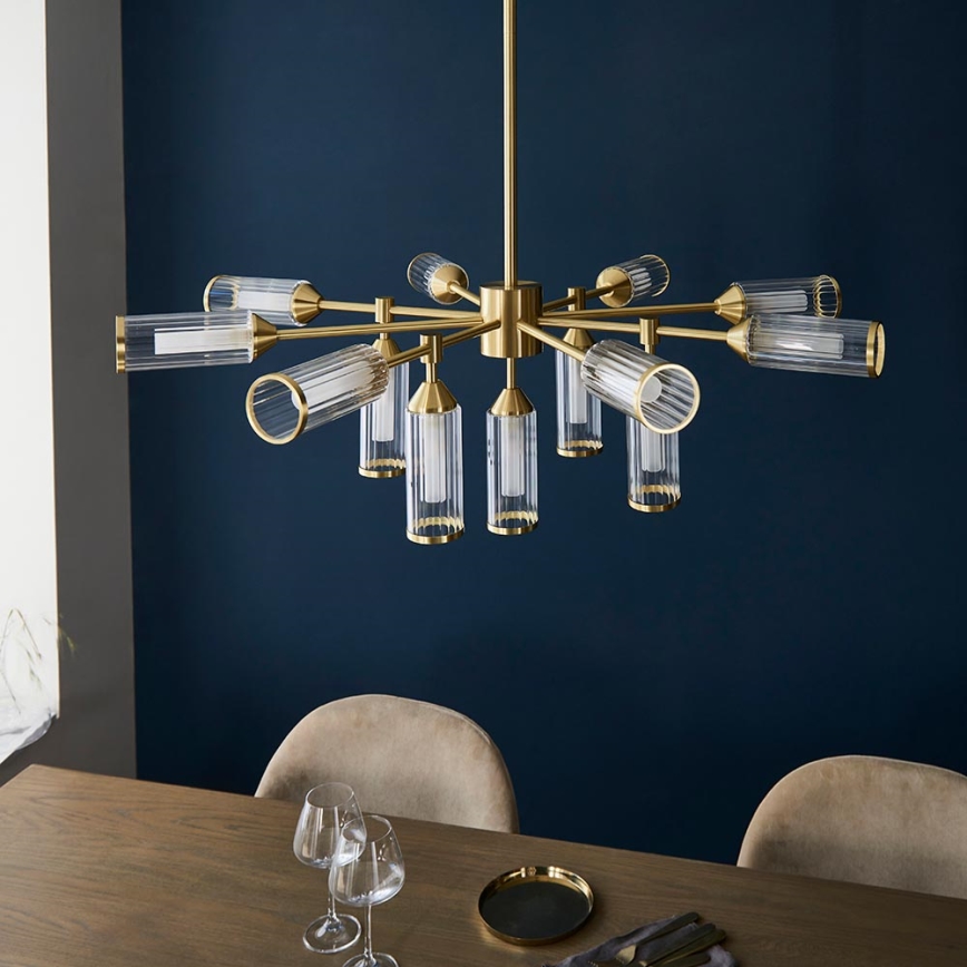 Endon 106256 - Chandelier on a pole TOUR 13xG9/3W/230V brass