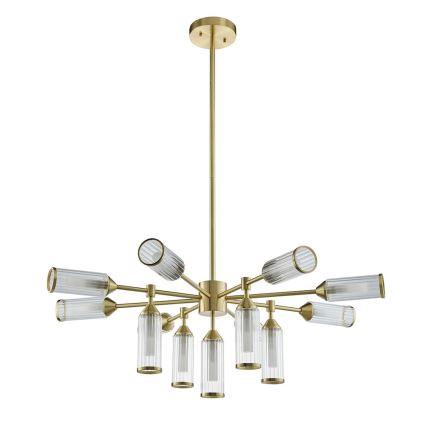 Endon 106256 - Chandelier on a pole TOUR 13xG9/3W/230V brass