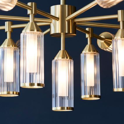 Endon 106256 - Chandelier on a pole TOUR 13xG9/3W/230V brass