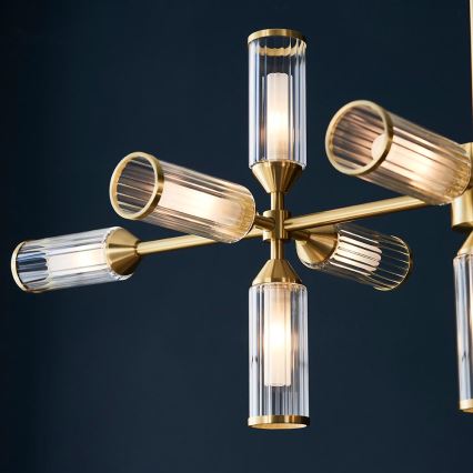 Endon 106256 - Chandelier on a pole TOUR 13xG9/3W/230V brass