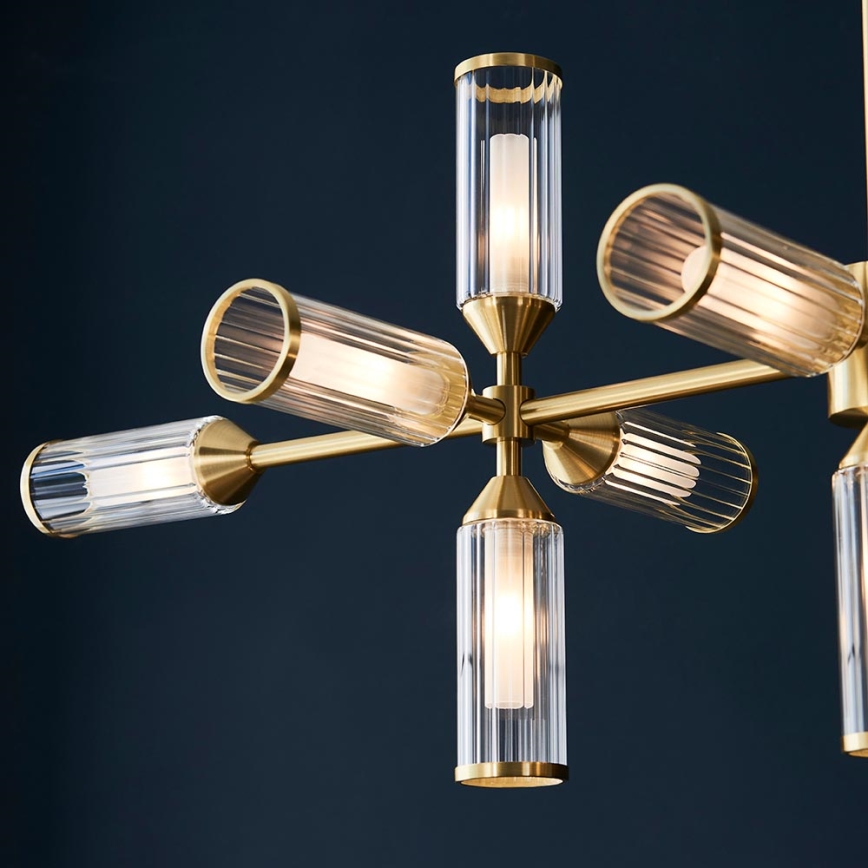 Endon 106256 - Chandelier on a pole TOUR 13xG9/3W/230V brass
