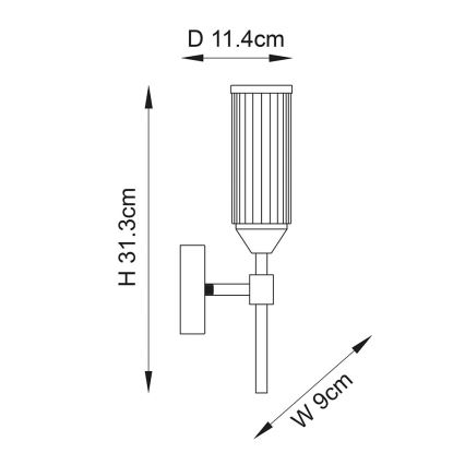Endon 106258 - Wall light TOUR 1xG9/3W/230V brass