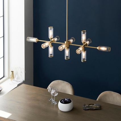 Endon 106259 - Chandelier on a pole TOUR 13xG9/3W/230V brass