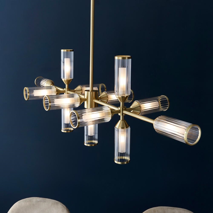 Endon 106259 - Chandelier on a pole TOUR 13xG9/3W/230V brass