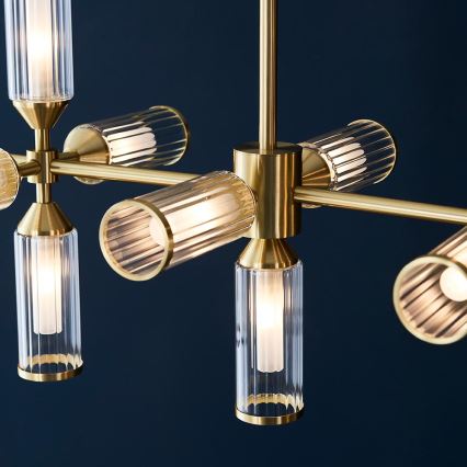Endon 106259 - Chandelier on a pole TOUR 13xG9/3W/230V brass