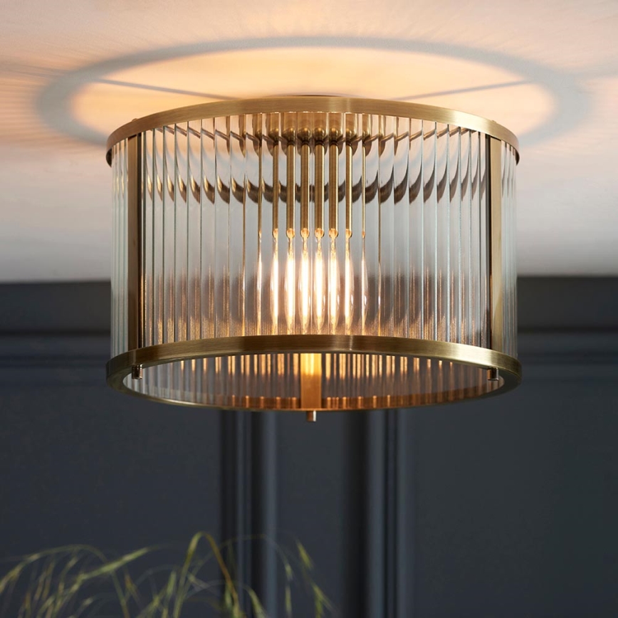 Endon 106265 - RIDGETON ceiling light 1xE27/10W/230V brass