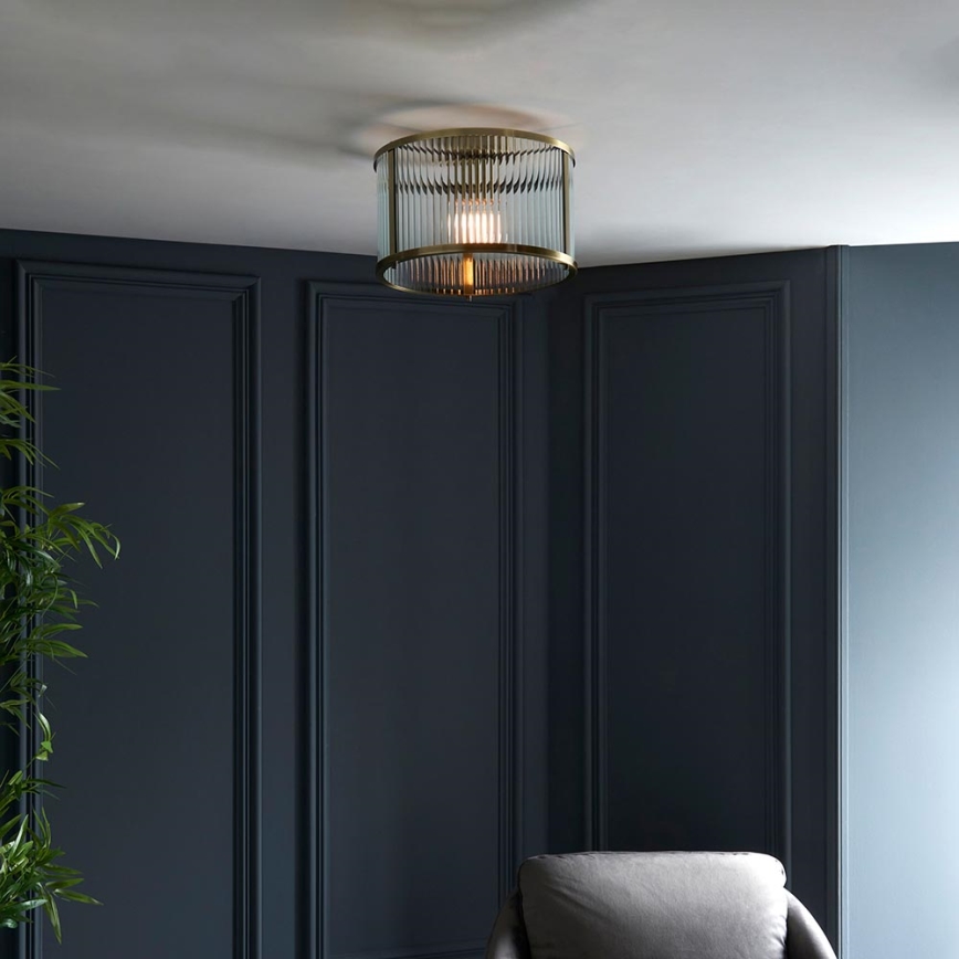Endon 106265 - RIDGETON ceiling light 1xE27/10W/230V brass