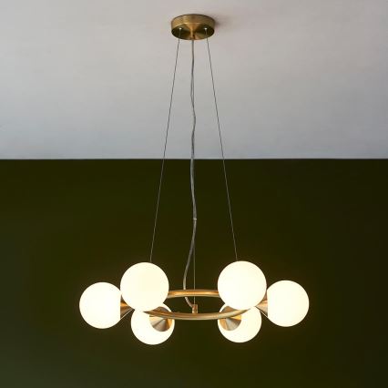 Endon 106390 - OTIS Cable Pendant 6xG9/3W/230V, Gold