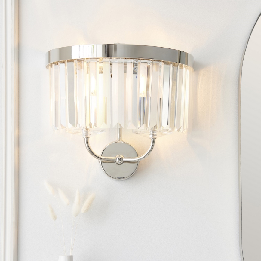Endon 106448 - CHESTERFIELD Wall Light 2xE14/6W/230V Polished Chrome
