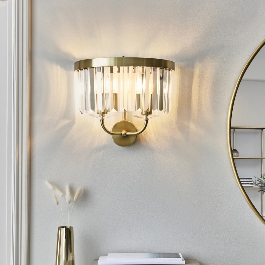 Endon 106450 - Wall light CHESTERFIELD 2xE14/6W/230V brass