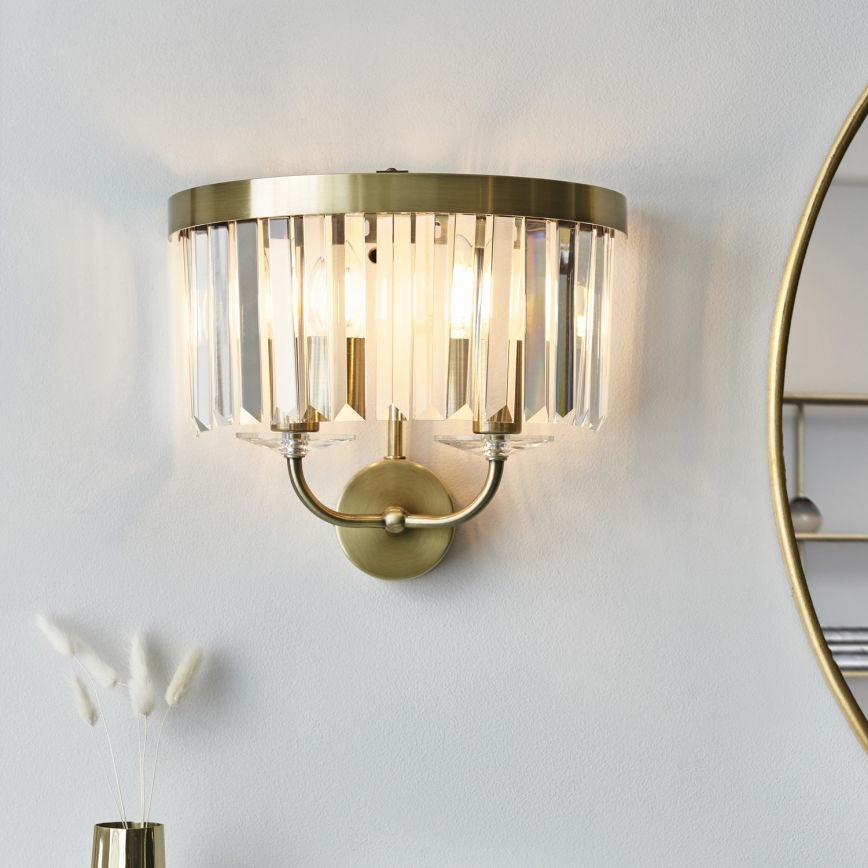 Endon 106450 - Wall light CHESTERFIELD 2xE14/6W/230V brass