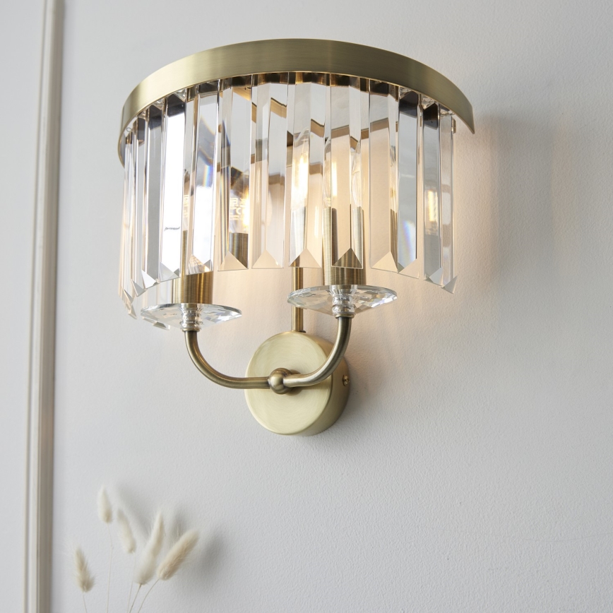 Endon 106450 - Wall light CHESTERFIELD 2xE14/6W/230V brass