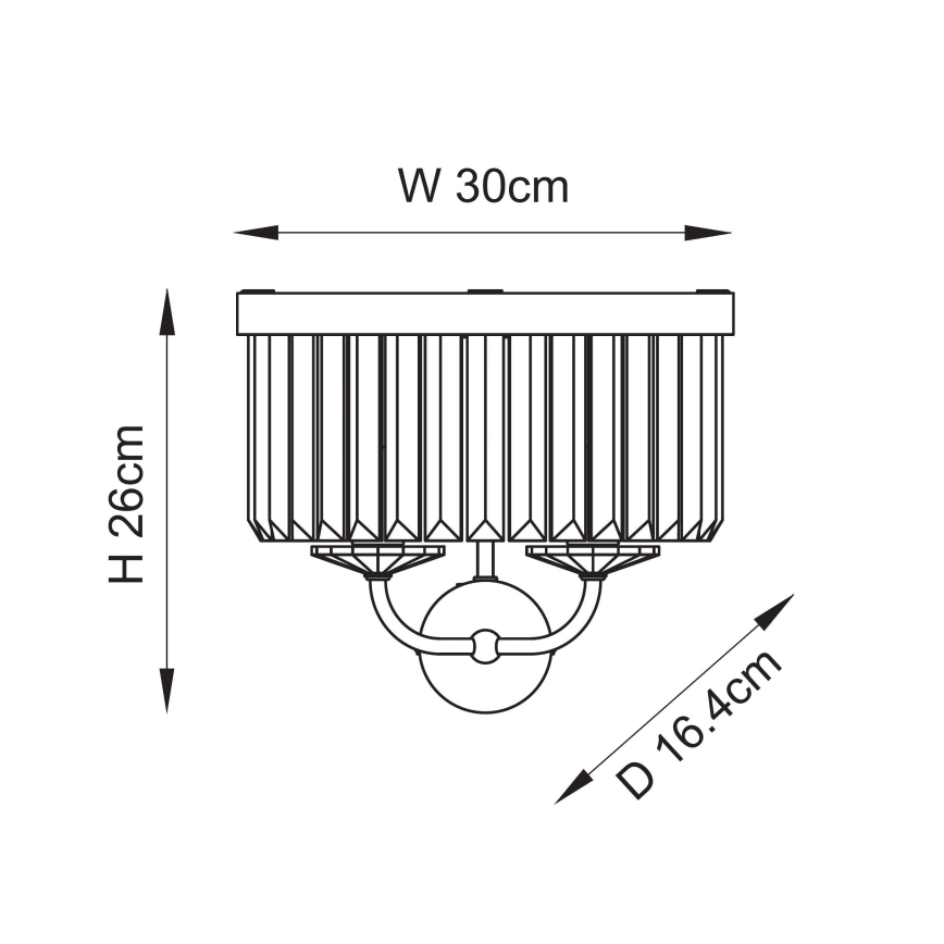 Endon 106450 - Wall light CHESTERFIELD 2xE14/6W/230V brass