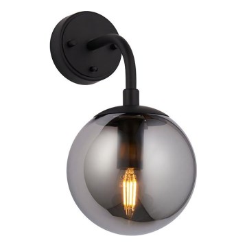 Endon 106664 - Wall light ONTARIO 1xE14/7W/230V black/smoky
