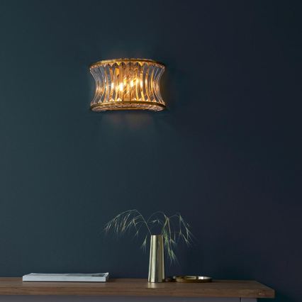 Endon 106812 - Gold Wall Light 2xE14/7W/230V