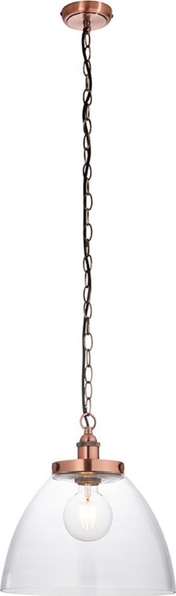 Endon 106895 - HANSEN Chain Pendant Light 1xE27/10W/230V Copper