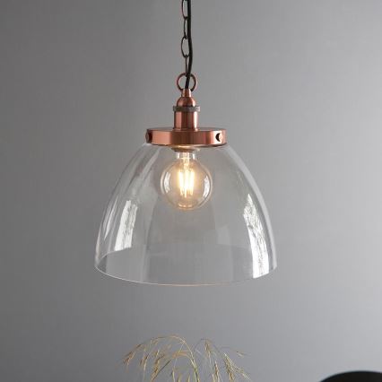 Endon 106895 - HANSEN Chain Pendant Light 1xE27/10W/230V Copper