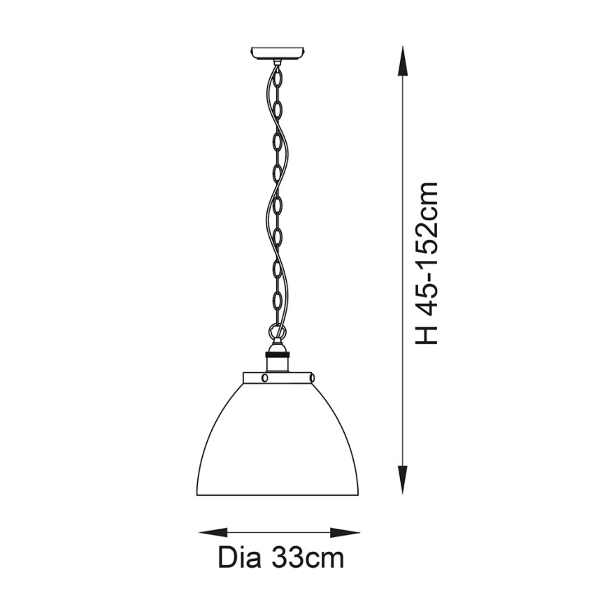Endon 106895 - HANSEN Chain Pendant Light 1xE27/10W/230V Copper
