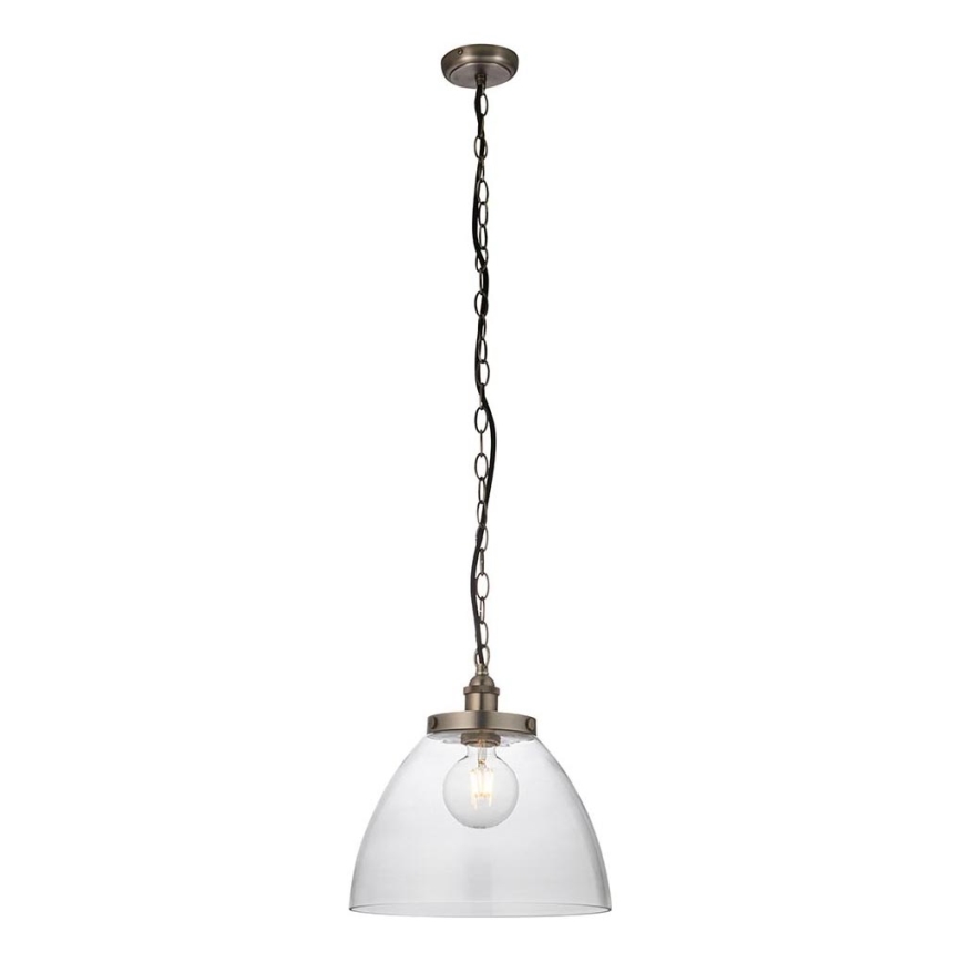 Endon 106896 - HANSEN Chain-Hung Chandelier, 1x E27/10W/230V, Matte Chrome
