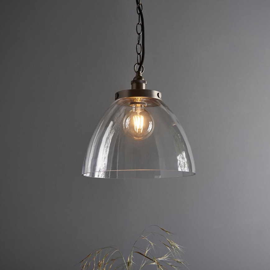 Endon 106896 - HANSEN Chain-Hung Chandelier, 1x E27/10W/230V, Matte Chrome
