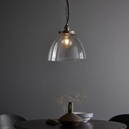 Endon 106896 - HANSEN Chain-Hung Chandelier, 1x E27/10W/230V, Matte Chrome