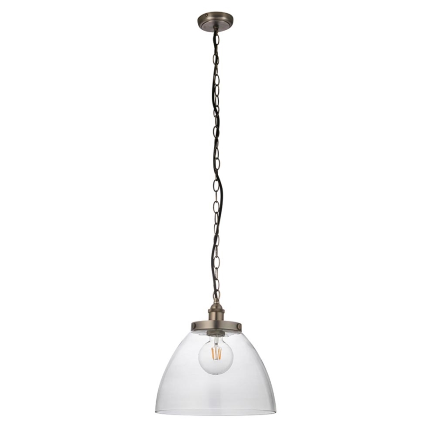 Endon 106896 - HANSEN Chain-Hung Chandelier, 1x E27/10W/230V, Matte Chrome
