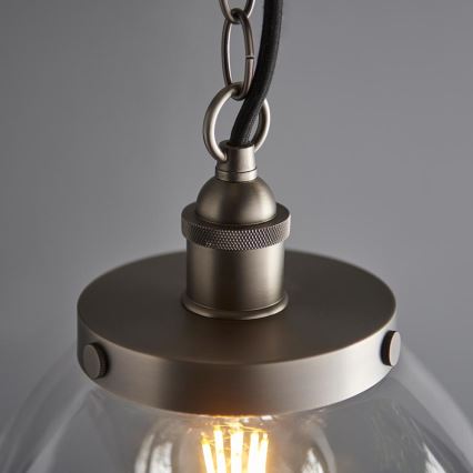 Endon 106896 - HANSEN Chain-Hung Chandelier, 1x E27/10W/230V, Matte Chrome