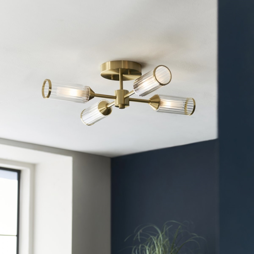 Endon 106946 - Surface-mounted chandelier TOUR 4xG9/3W/230V brass