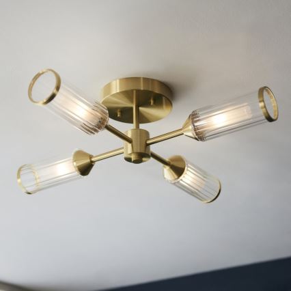 Endon 106946 - Surface-mounted chandelier TOUR 4xG9/3W/230V brass