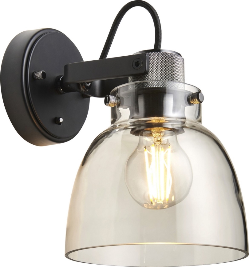 Endon 107011 - Wall-mounted spotlight URBAN 1xE27/10W/230V black/smoked black