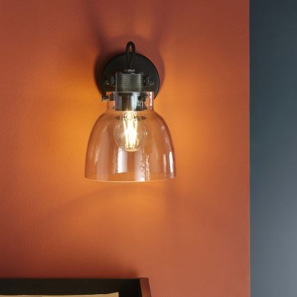 Endon 107011 - Wall-mounted spotlight URBAN 1xE27/10W/230V black/smoked black