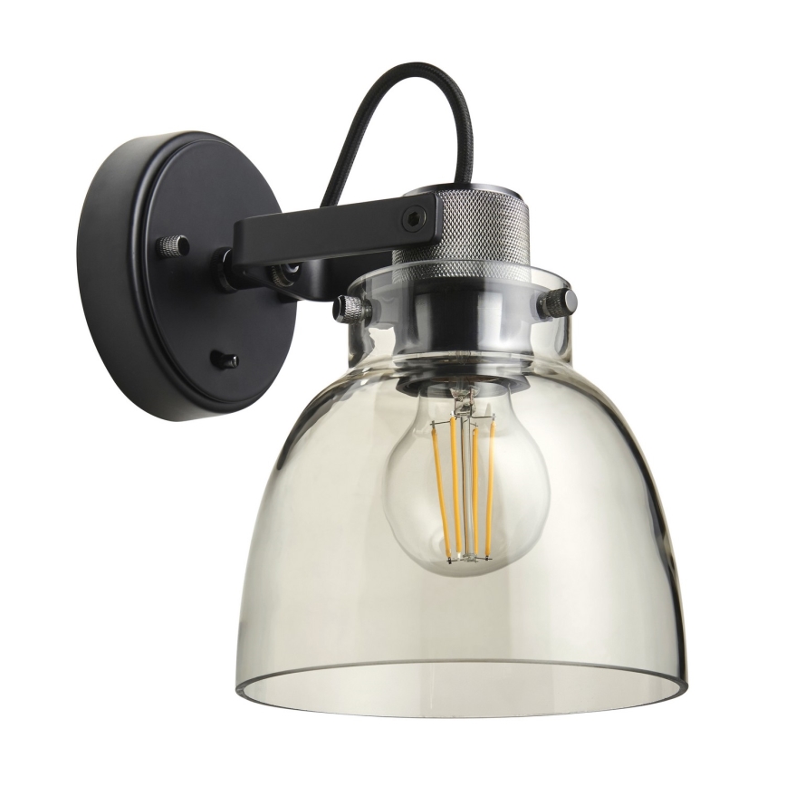 Endon 107011 - Wall-mounted spotlight URBAN 1xE27/10W/230V black/smoked black