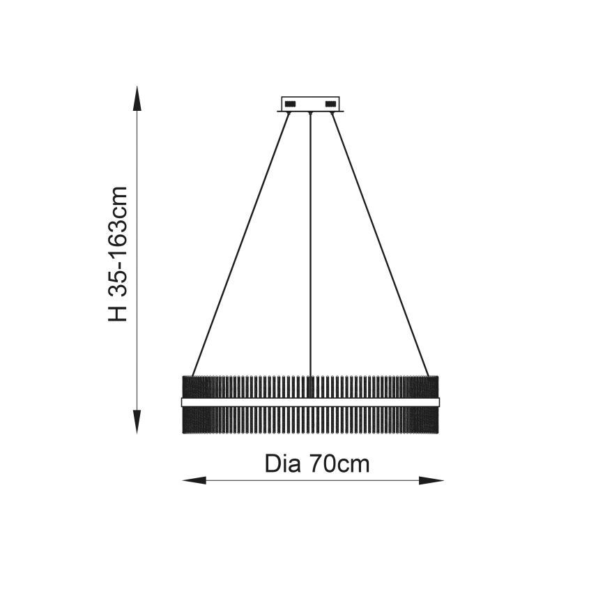 Endon 107108 - LED Cable Pendant LED/56W/230V 3000K Polished Chrome