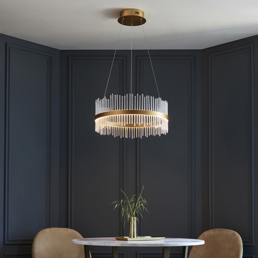Endon 107671 - LED Dimmable chandelier on a string ADRIEL LED/41W/230V 3000K d. 51 cm gold/clear