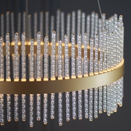 Endon 107671 - LED Dimmable chandelier on a string ADRIEL LED/41W/230V 3000K d. 51 cm gold/clear