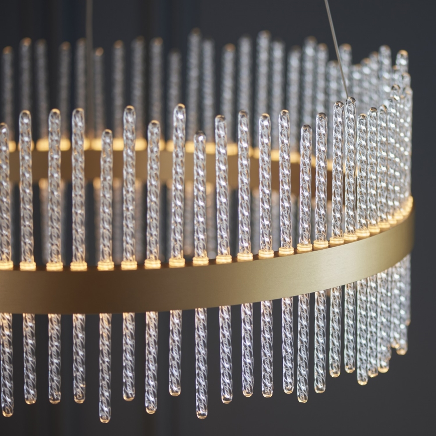 Endon 107671 - LED Dimmable chandelier on a string ADRIEL LED/41W/230V 3000K d. 51 cm gold/clear