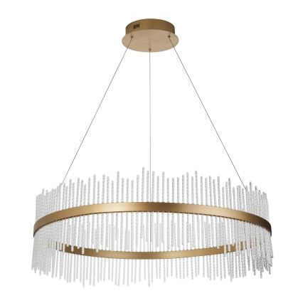 Endon 107672 - ADRIEL Dimmable LED Cable-Hung Chandelier LED/83W/230V 3000K Ø 89 cm Gold/Clear