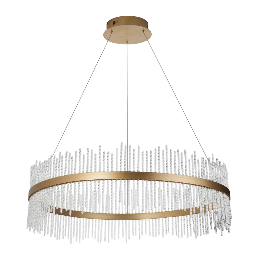 Endon 107672 - ADRIEL Dimmable LED Cable-Hung Chandelier LED/83W/230V 3000K Ø 89 cm Gold/Clear