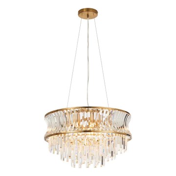 Endon 107785 - Cable-suspended chandelier 9xE14/6W/230V brass