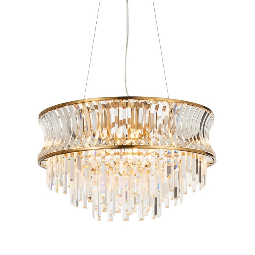 Endon 107785 - Cable-suspended chandelier 9xE14/6W/230V brass