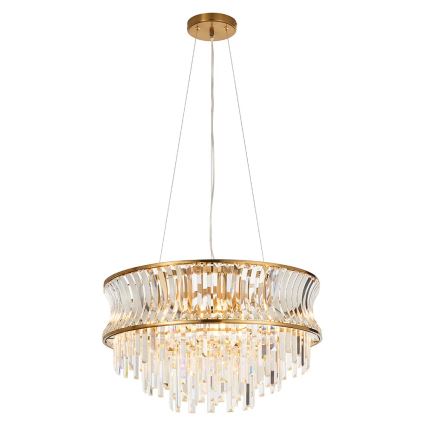 Endon 107785 - Cable-suspended chandelier, 9xE14/6W/230V, gold finish