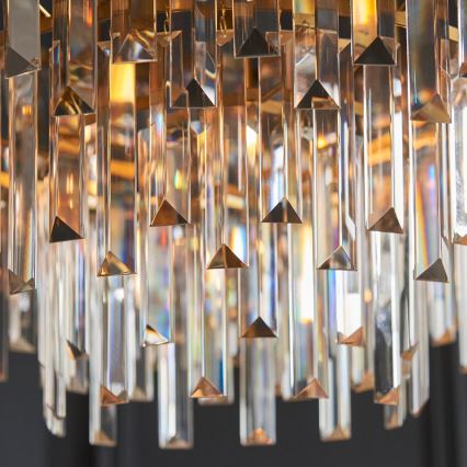 Endon 107785 - Cable-suspended chandelier, 9xE14/6W/230V, gold finish