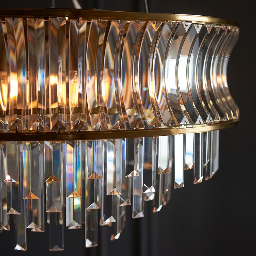 Endon 107785 - Cable-suspended chandelier, 9xE14/6W/230V, gold finish